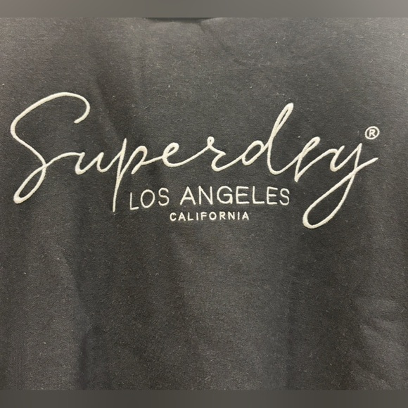 Superdry Los Angeles  “Alice” Black Crewneck Sweatshirt, cozy cotton blend 🖤 - Picture 7 of 10